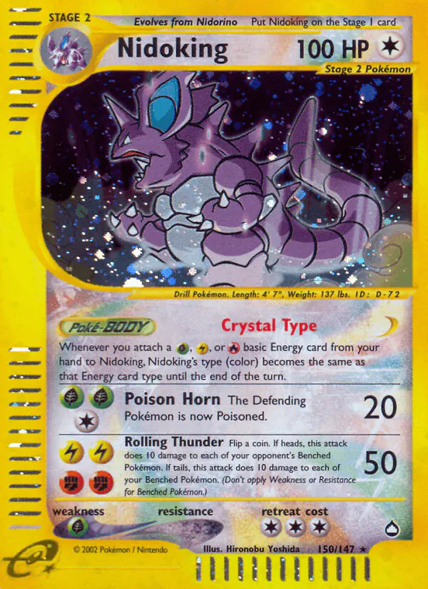 Carta Nidoking 150/147 de Aquapolis