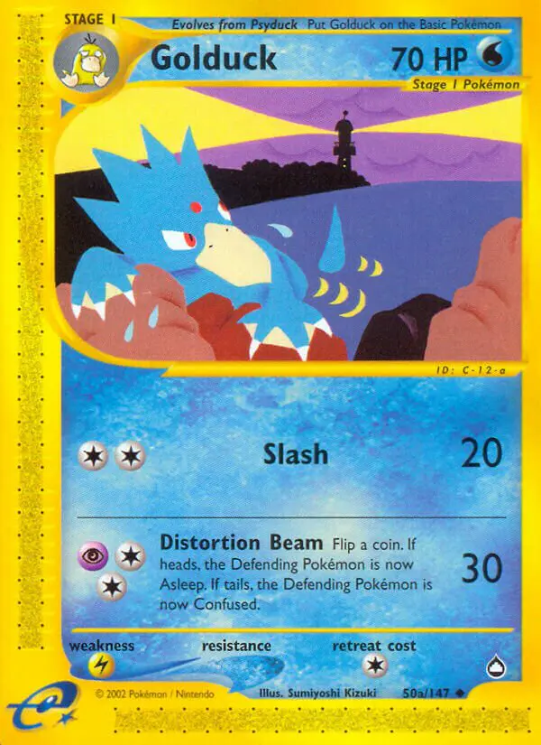 Carta Golduck 50a de Aquapolis