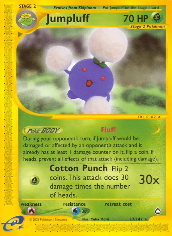 Carta Jumpluff 17/147 de Aquapolis