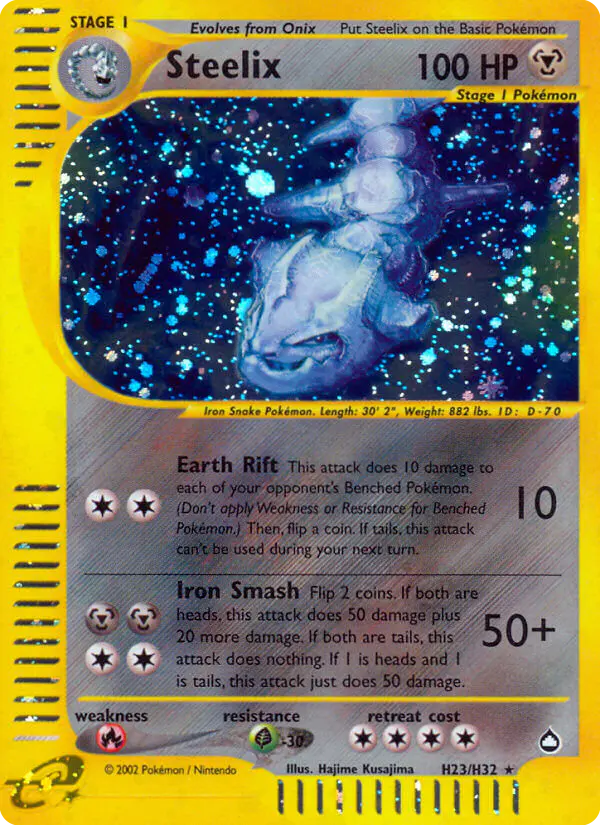 Carta Steelix H23 de Aquapolis