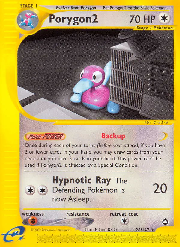 Carta Porygon2 28/147 de Aquapolis
