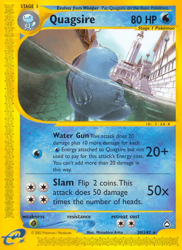 Carta Quagsire 30/147 de Aquapolis