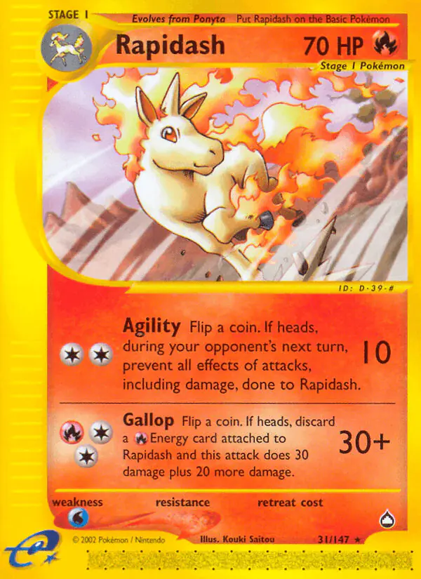 Carta Rapidash 31/147 de Aquapolis