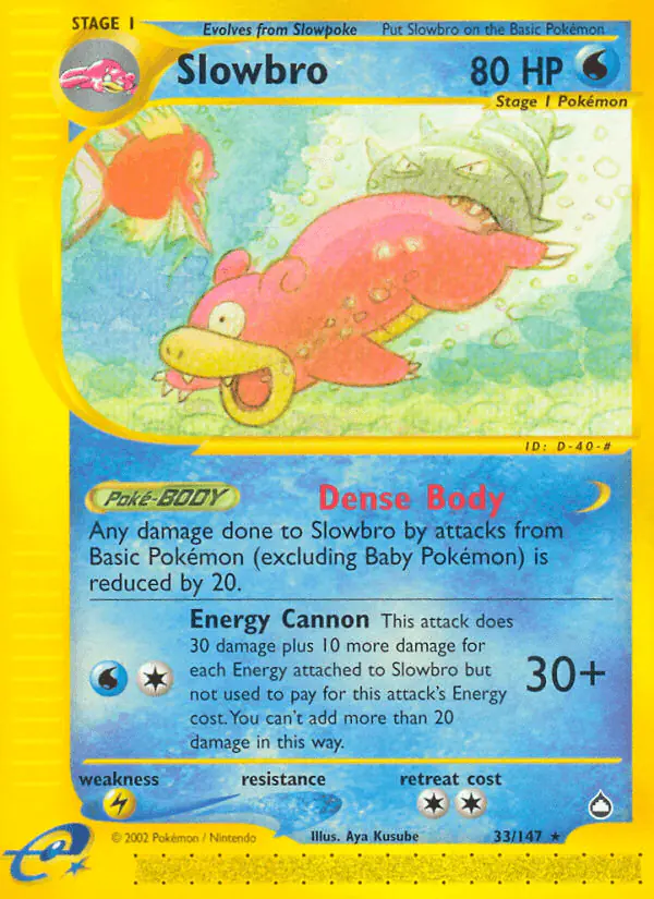Carta Slowbro 33/147 de Aquapolis