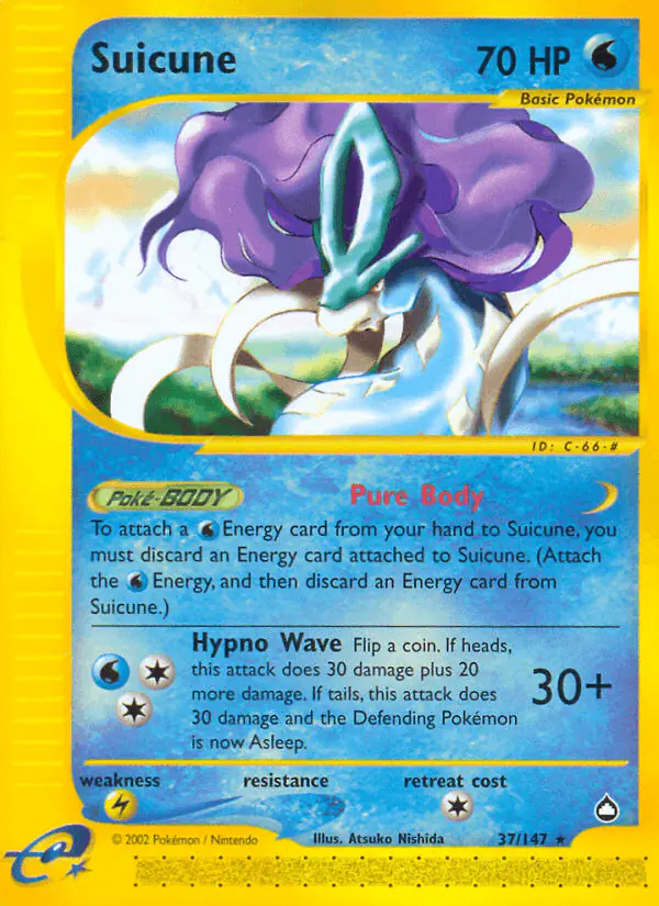 Carta Suicune 37/147 de Aquapolis