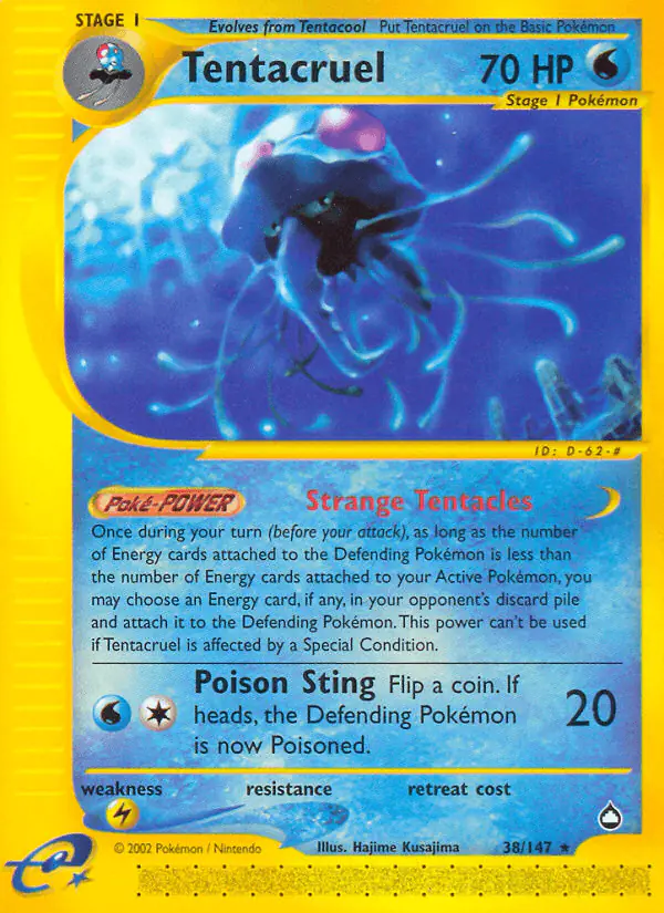 Carta Tentacruel 38/147 de Aquapolis
