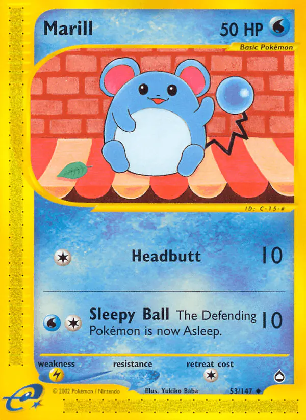 Carta Marill 53/147 de Aquapolis