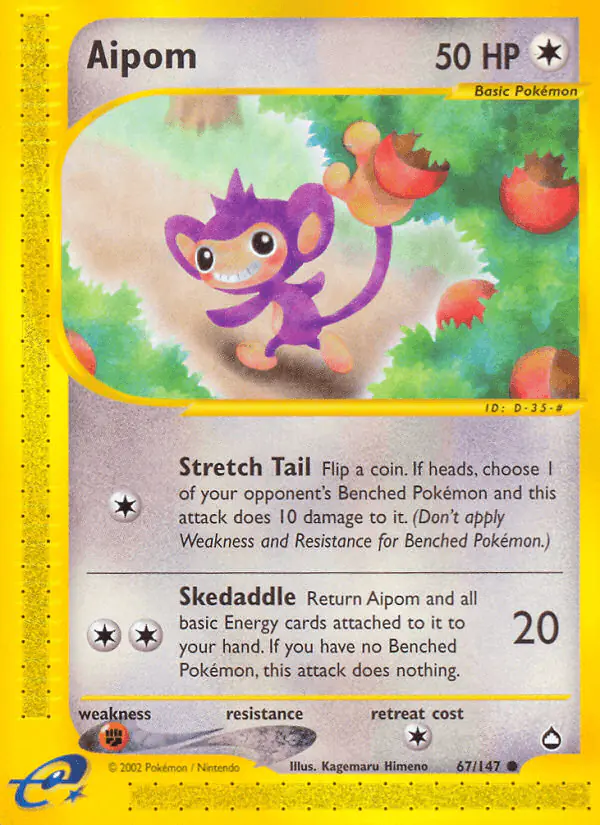 Carta Aipom 67/147 de Aquapolis