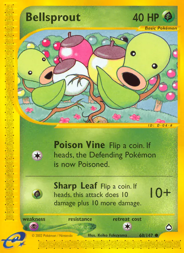 Carta Bellsprout 68/147 de Aquapolis
