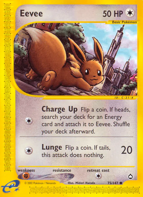 Carta Eevee 75/147 de Aquapolis