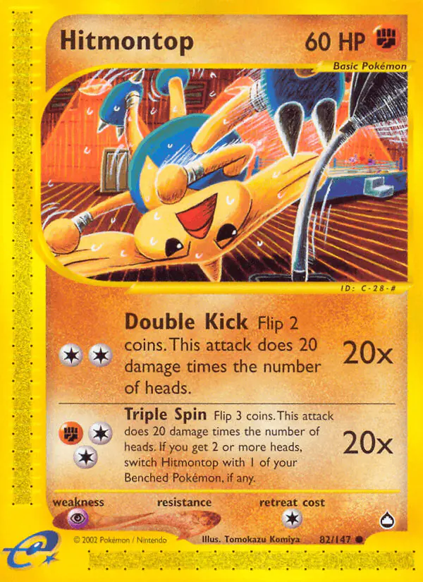 Carta Hitmontop 82/147 de Aquapolis