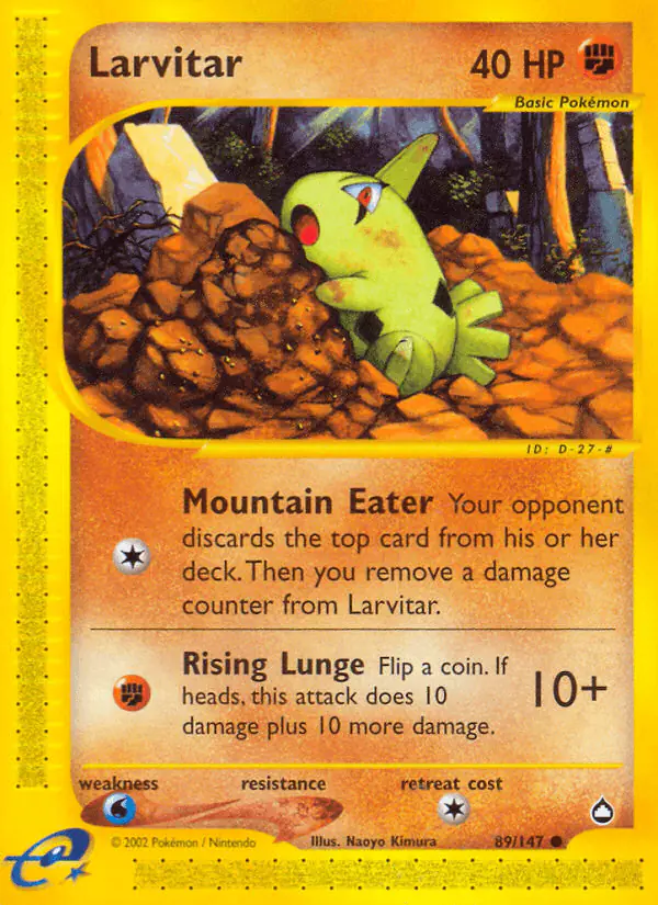 Carta Larvitar 89/147 de Aquapolis