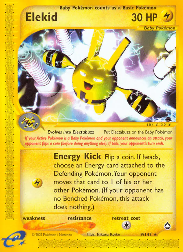 Carta Elekid 9/147 de Aquapolis