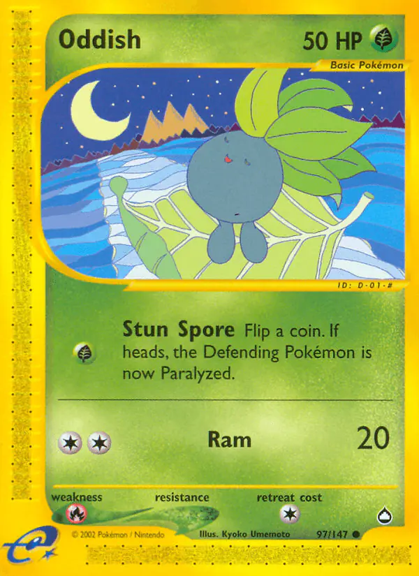 Carta Oddish 97/147 de Aquapolis