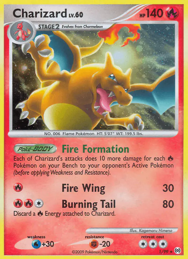 Carta Charizard 1/99 de Arceus