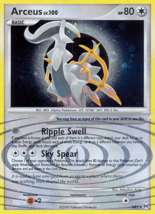 Carta Arceus AR5 de Arceus