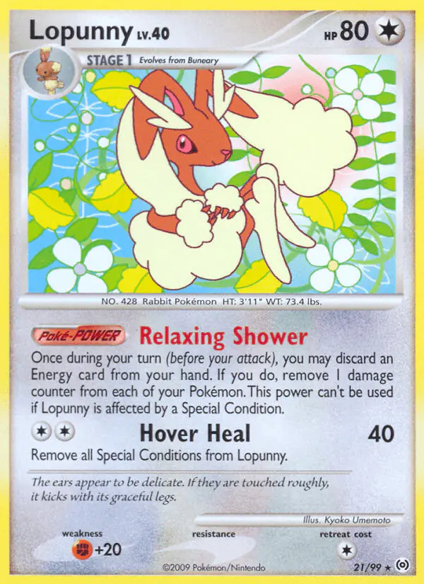 Carta Lopunny 21/99 de Arceus