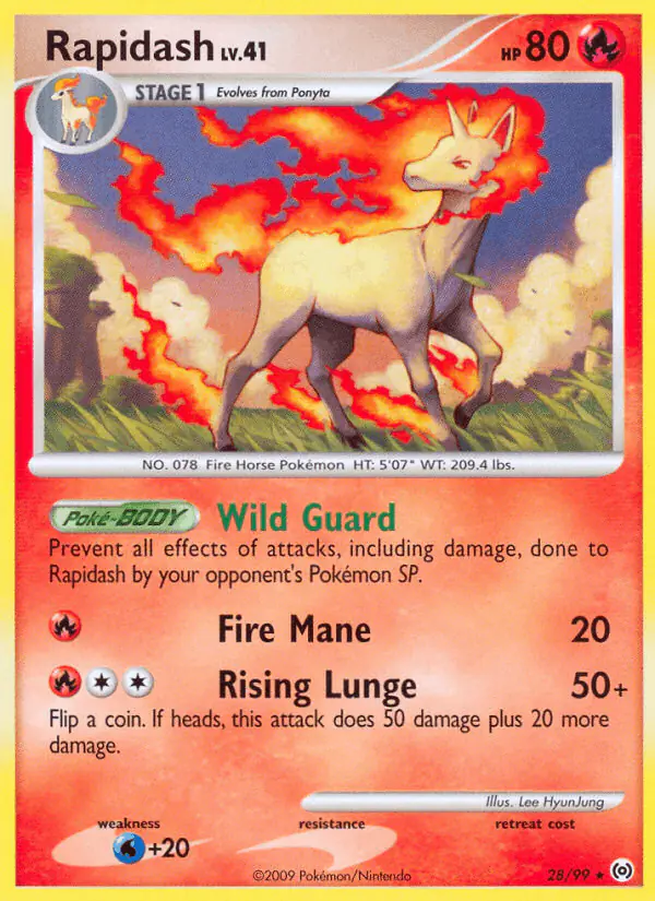 Carta Rapidash 28/99 de Arceus