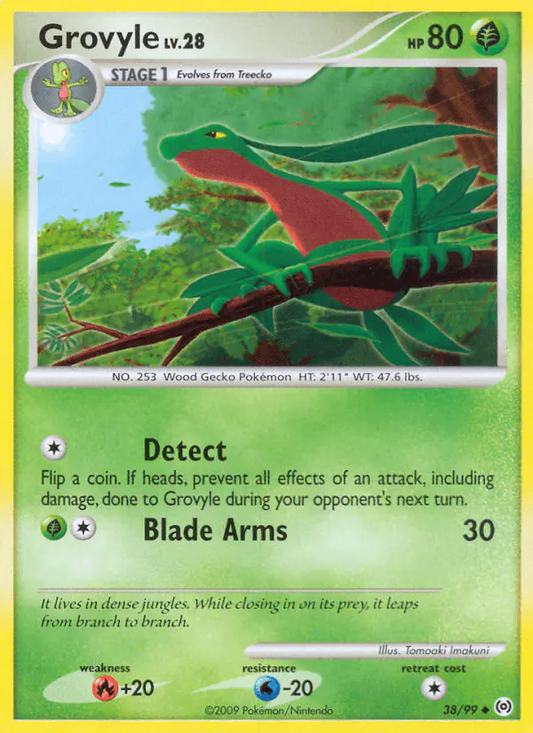 Carta Grovyle 38/99 de Arceus
