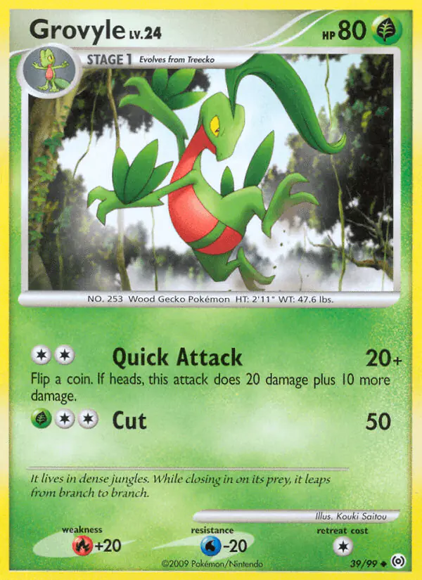 Carta Grovyle 39/99 de Arceus