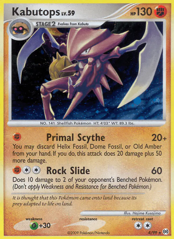 Carta Kabutops 4/99 de Arceus