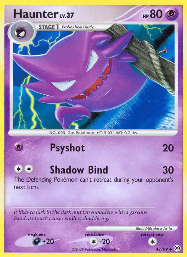 Carta Haunter 42/99 de Arceus