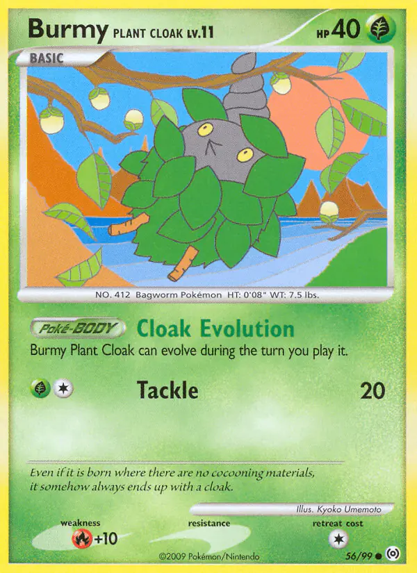 Carta Burmy Plant Cloak 56/99 de Arceus