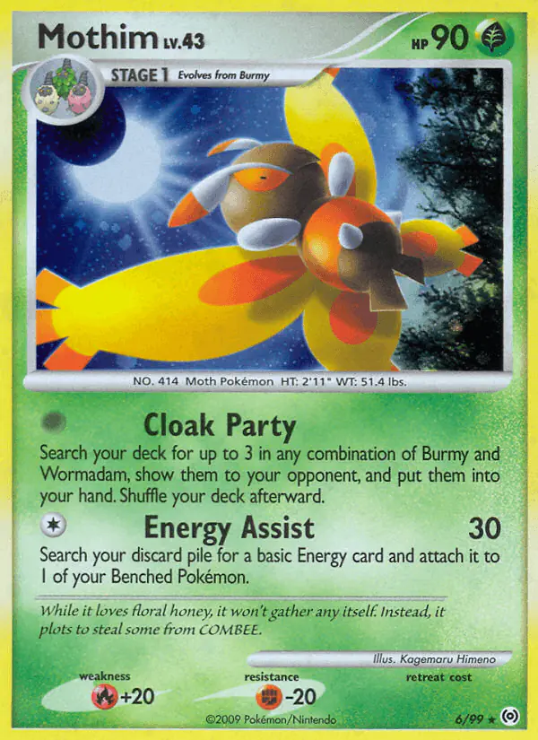 Carta Mothim 6/99 de Arceus