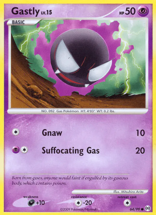 Carta Gastly 64/99 de Arceus