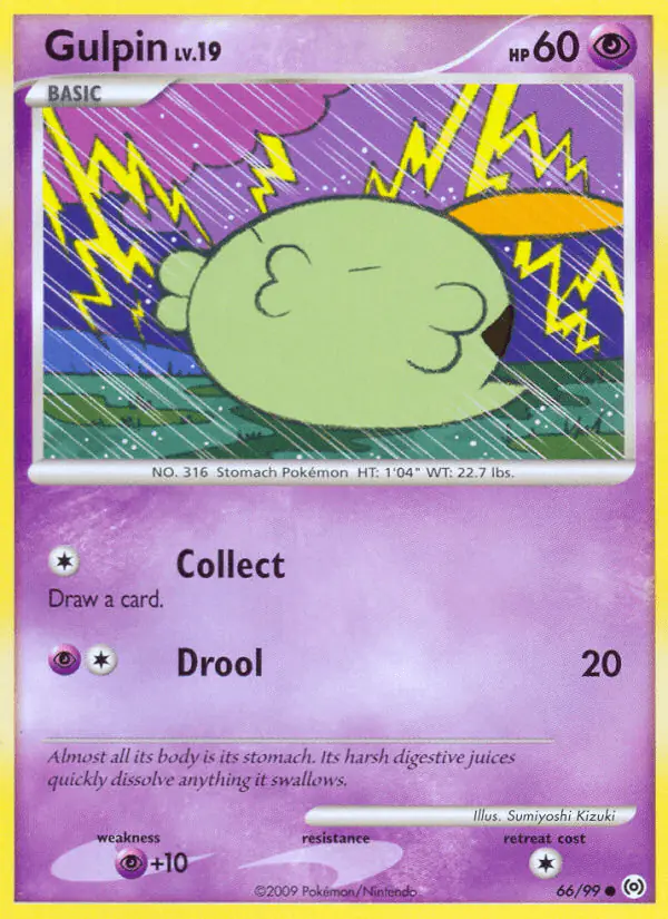 Carta Gulpin 66/99 de Arceus