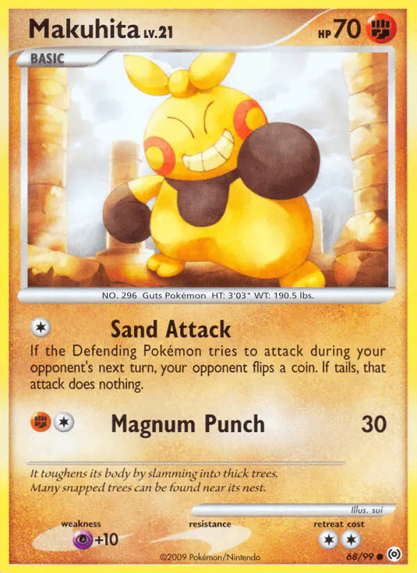 Carta Makuhita 68/99 de Arceus