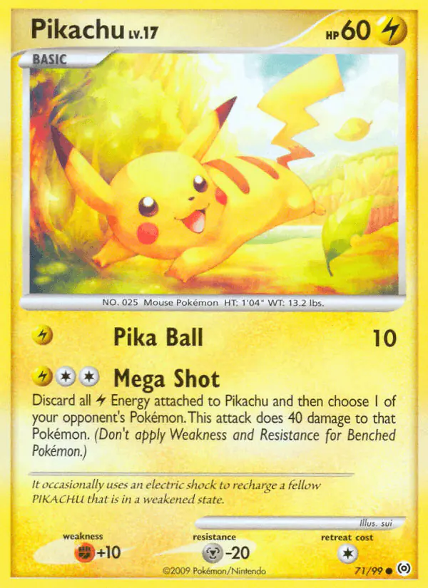 Carta Pikachu 71/99 de Arceus