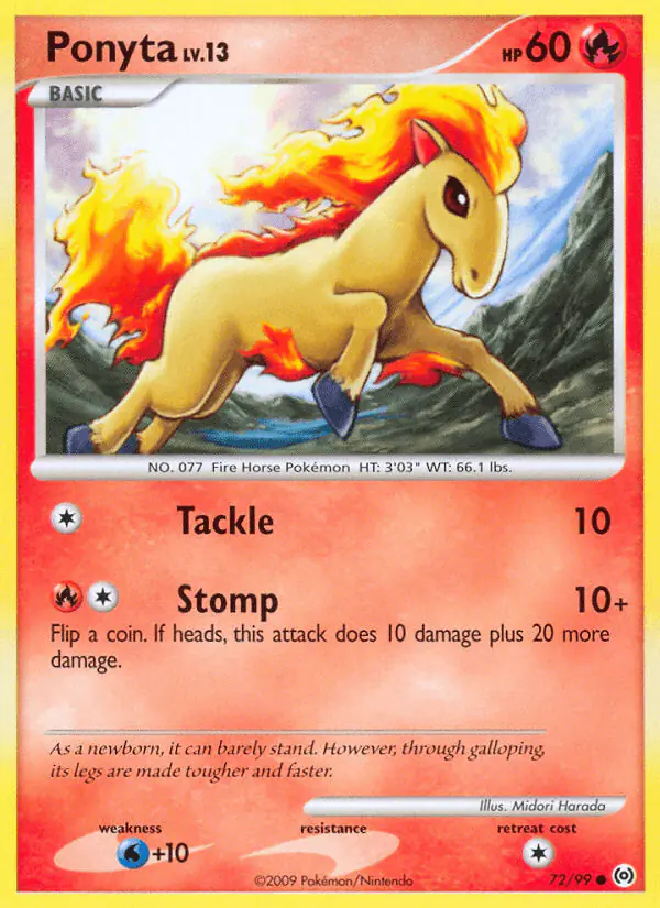 Carta Ponyta 72/99 de Arceus