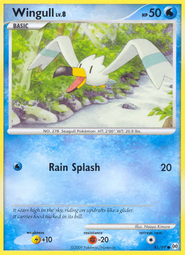 Carta Wingull 81/99 de Arceus