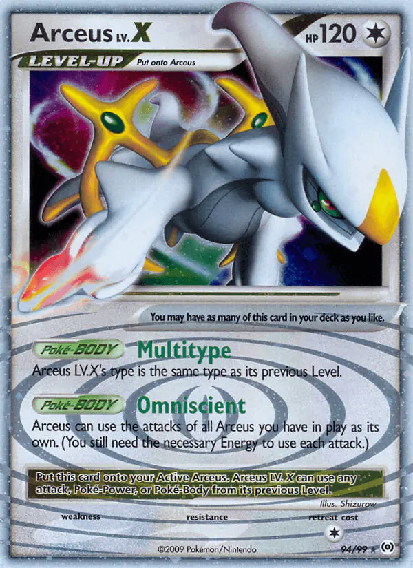 Carta Arceus LV.X 94/99 de Arceus