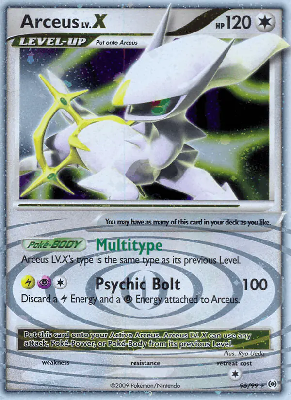 Carta Arceus LV.X 96/99 de Arceus