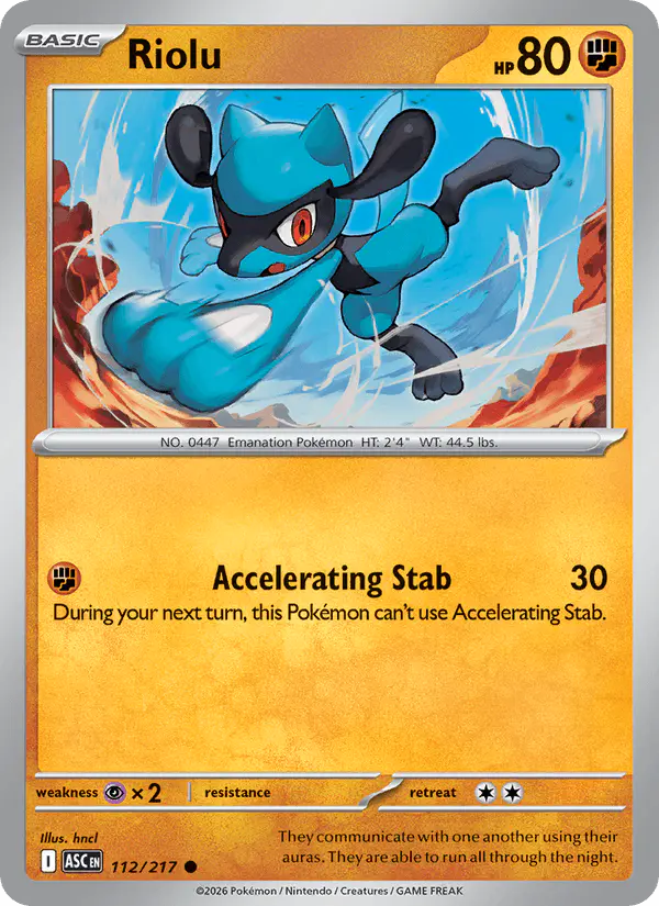 Carta Riolu 112/217 de Ascended Heroes