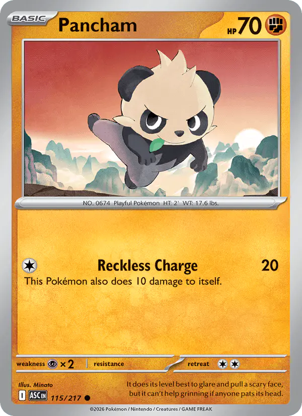 Carta Pancham 115/217 de Ascended Heroes