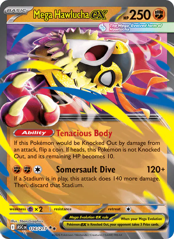 Carta Mega Hawlucha ex 116/217 de Ascended Heroes
