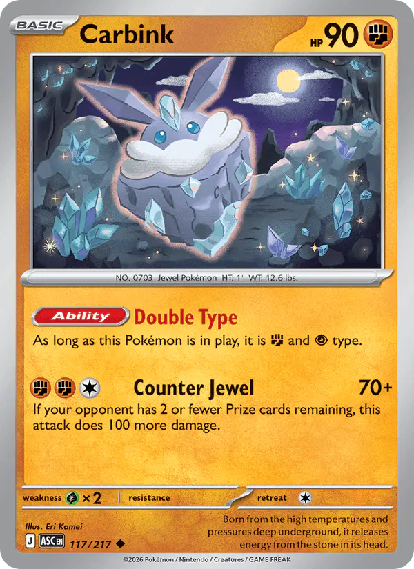 Carta Carbink 117/217 de Ascended Heroes
