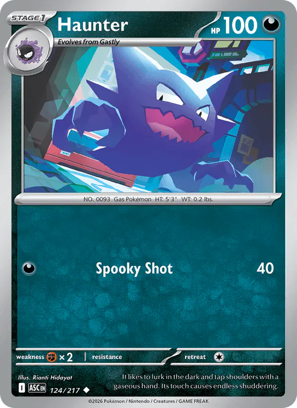 Carta Haunter 124/217 de Ascended Heroes