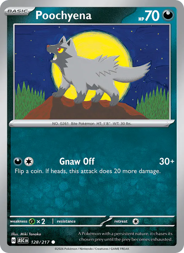 Carta Poochyena 128/217 de Ascended Heroes