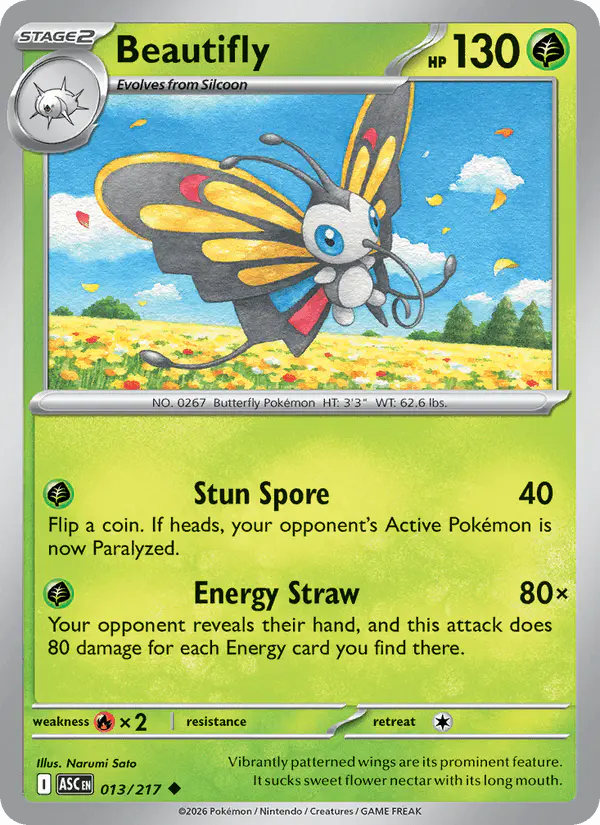 Carta Beautifly 013/217 de Ascended Heroes