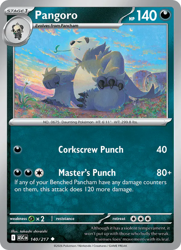 Carta Pangoro 140/217 de Ascended Heroes