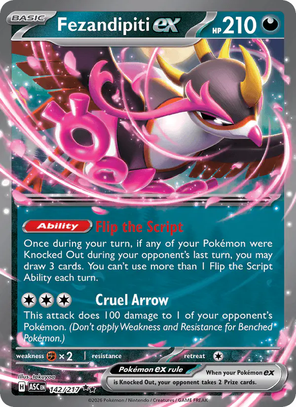 Carta Fezandipiti ex 142/217 de Ascended Heroes