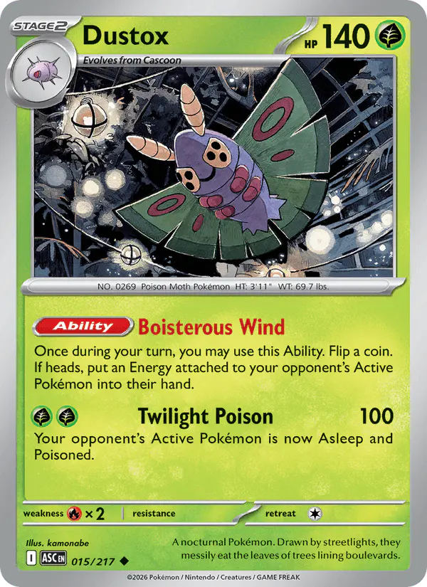 Carta Dustox 015/217 de Ascended Heroes