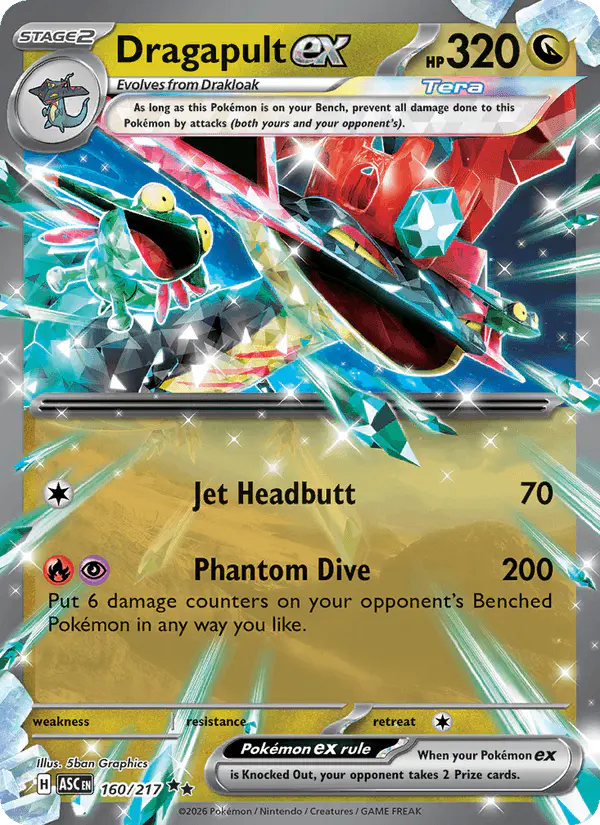 Carta Dragapult ex 160/217 de Ascended Heroes