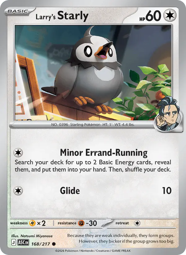 Carta Larry's Starly 168/217 de Ascended Heroes