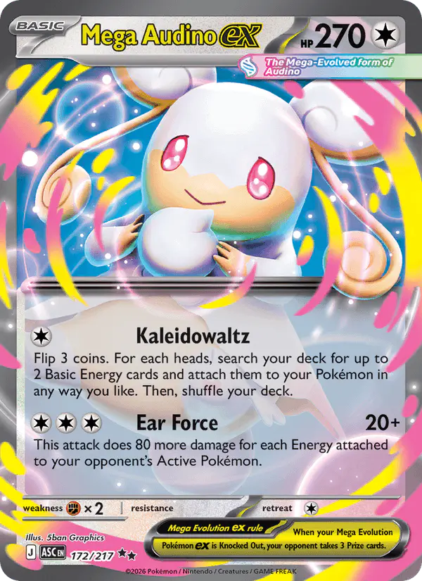 Carta Mega Audino ex 172/217 de Ascended Heroes