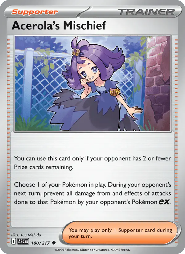 Carta Acerola's Mischief 180/217 de Ascended Heroes